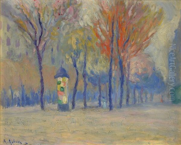 Paisaje De La Rotonda - Paris Oil Painting by Ramon Silva