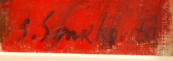 Portrait Of The Artist's Daughter Naomi Oil Painting by Simkha Simkhovitch