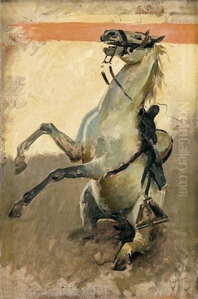 El Quite Oil Painting by Enrique Simonet Lombardo