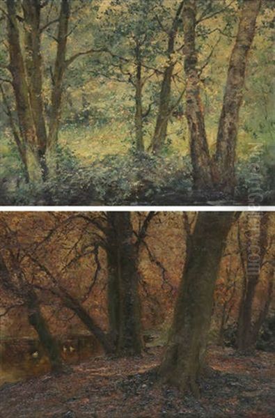 Sans Titre (pair) Oil Painting by Frans Jan Simons