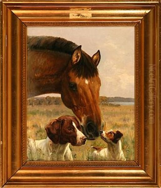 Et Besog I Engen Oil Painting by Simon Simonsen