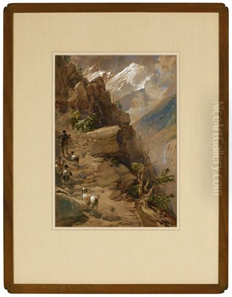 Old Thibet Road, Near China Oil Painting by William Simpson