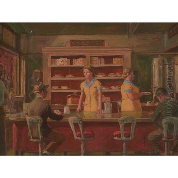 Quality Lunch Oil Painting by Gerrit Sinclair