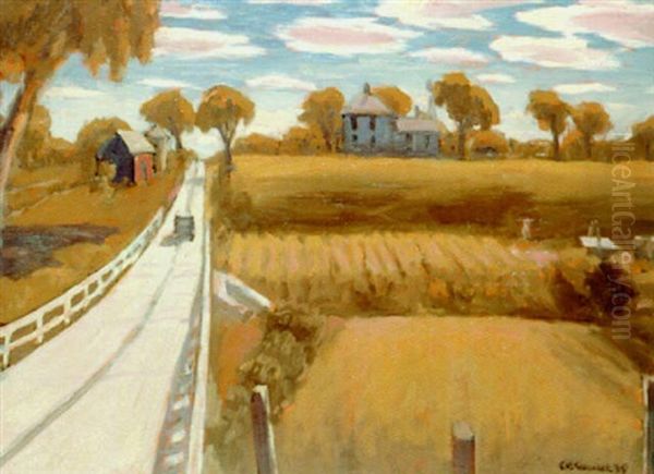 Country Road Oil Painting by Gerrit Sinclair