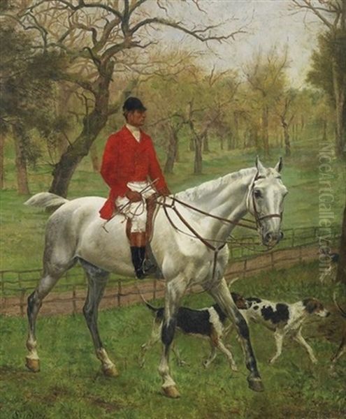 Parforcejager Zu Pferde Oil Painting by Francesca Sindici