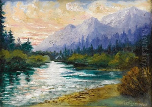 Mountain Stream Oil Painting by William Henry Singer Jr.
