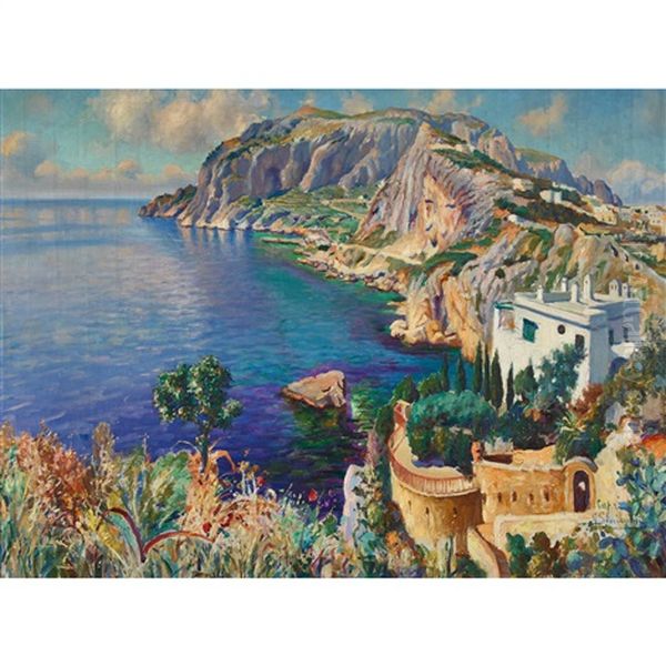 Capri Oil Painting by Gofredo Sinibaldi