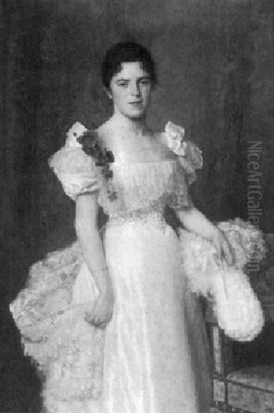 Portrat Einer Dame Oil Painting by Heinrich Johann Sinkel