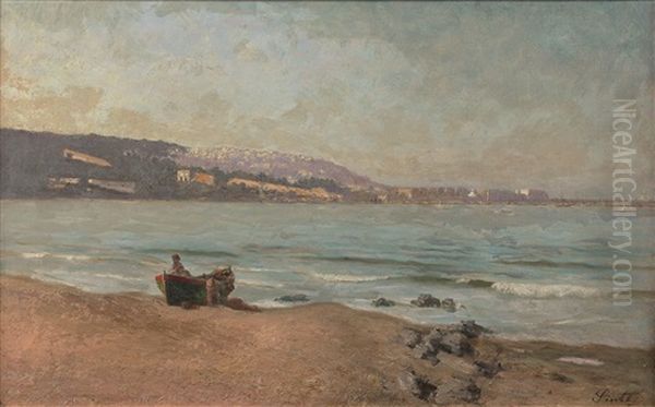 La Baie D'alger, Vu Des Sablettes Oil Painting by Joseph Sintes