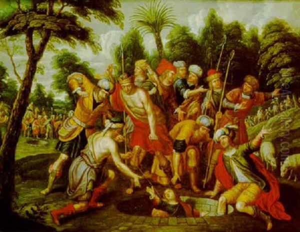 Jose Arrojado Al Pozo Por Sus Hermanos Oil Painting by Peeter Sion