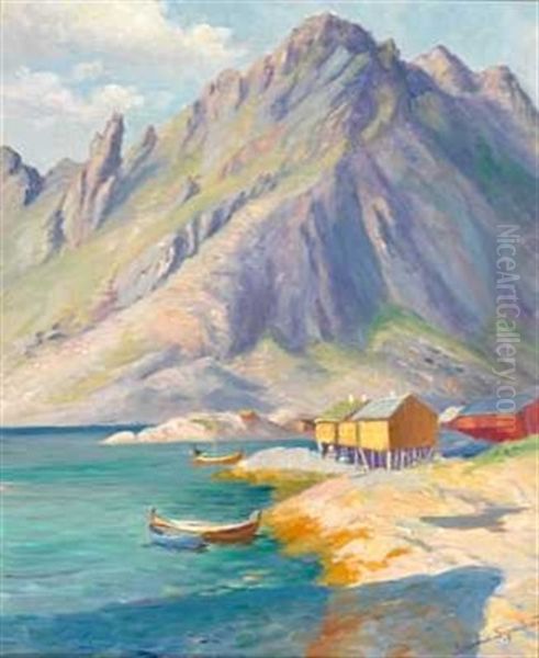 Fjordparti Oil Painting by Johanna Siqveland