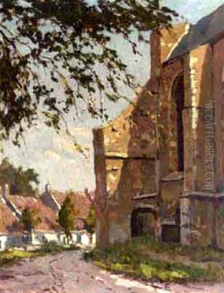 View Of The Church Of Middelburg Oil Painting by Jan Sirks