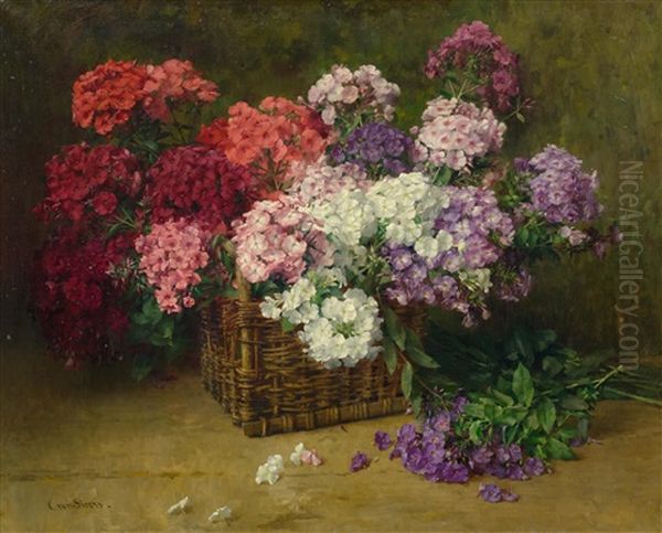 Still Life Of Flowers Oil Painting by Clara Von Sivers