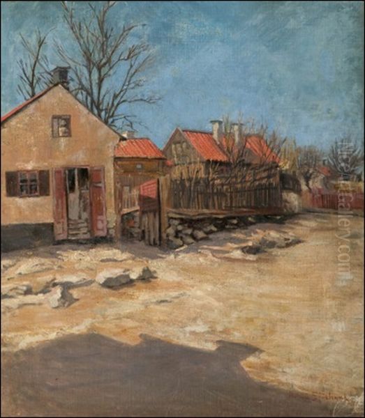 Kevatpaiva Oil Painting by Helmi Sjoestrand