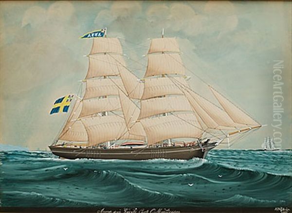 "anna Fran Kivik", Captn O Martensson Oil Painting by Lars Petter Sjoestroem