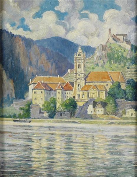 Durnstein In Der Wachau Oil Painting by Robert Skala