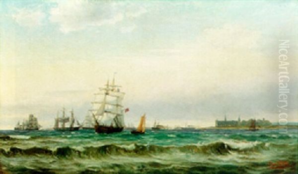 Oresund Oil Painting by Edvard Skari