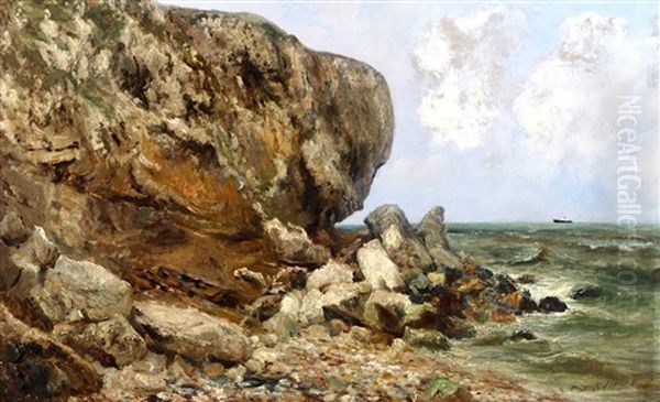 Coastal Rocks Oil Painting by John Falconar Slater
