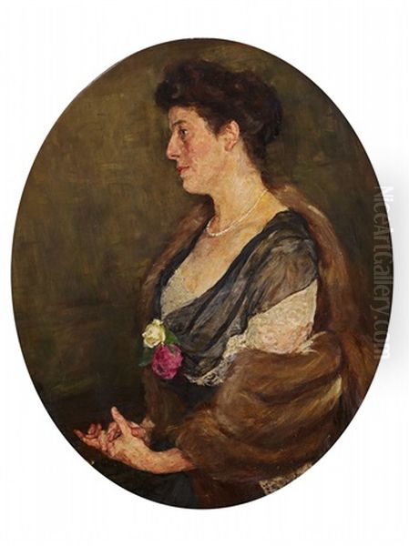 Damenbildnis Oil Painting by Max Slevogt