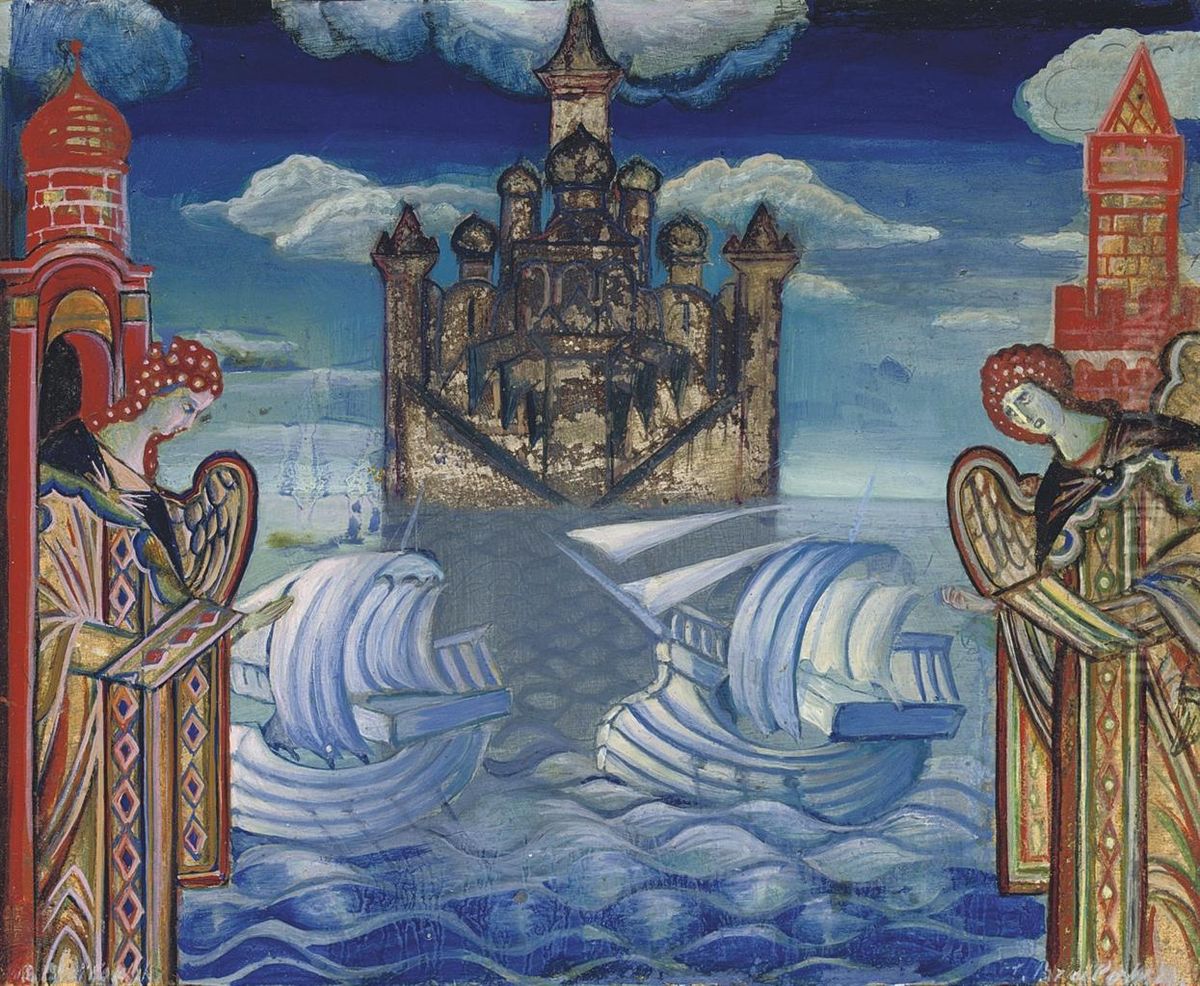 The Cathedral Of St. Sophia, Kiev Oil Painting by Leonid Brailowskij