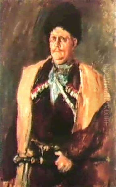 Dr. Alberto Plagemann In Tscherkessentracht Oil Painting by Max Slevogt