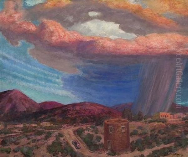 Gehoft Mit Pferd Im Winter Oil Painting by John Sloan