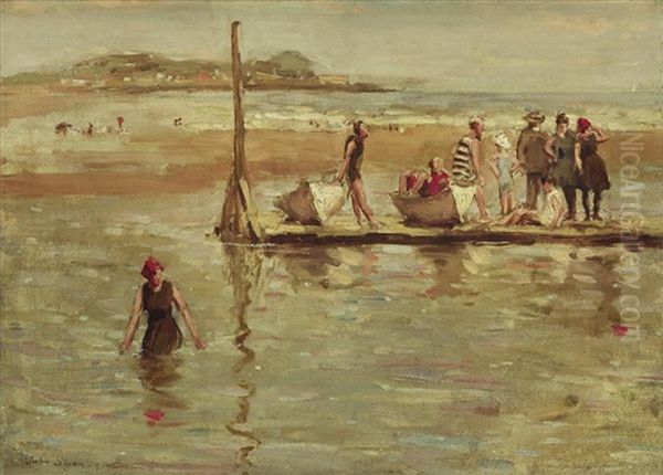 South Beach Bathers, Staten Island Oil Painting by John Sloan