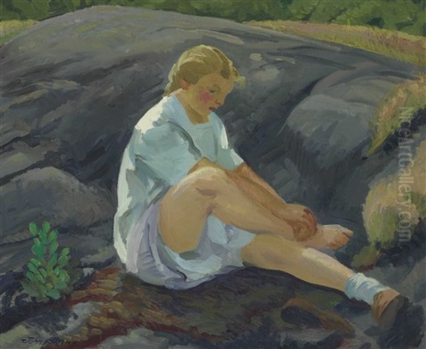 Going Barefoot Oil Painting by John Sloan