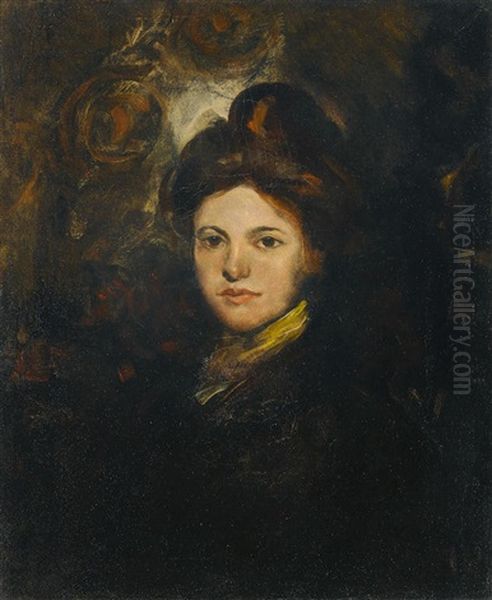 Girl With Auburn Hair (miss Kitty Yoder) Oil Painting by John Sloan