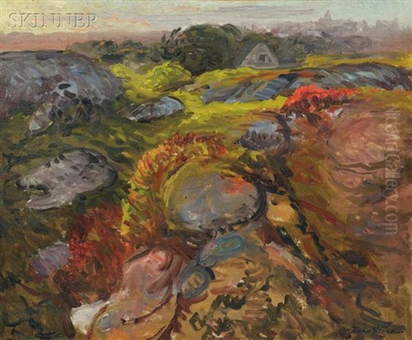 Autumn Rocks Oil Painting by John Sloan