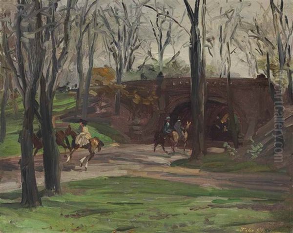Bridle Path Oil Painting by John Sloan