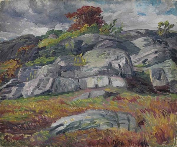 Scavenger's Rocks Oil Painting by John Sloan