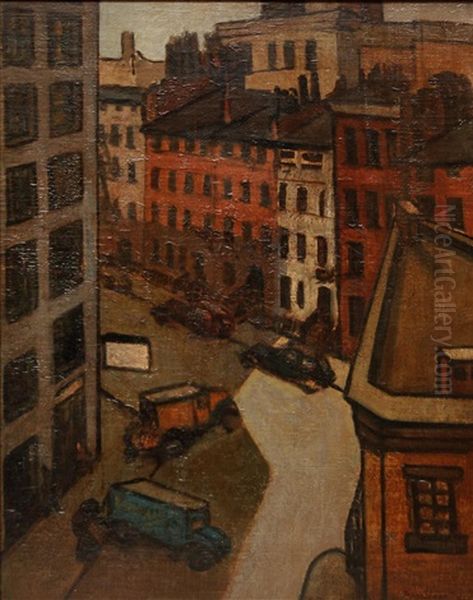 Street Scene Oil Painting by John Sloan