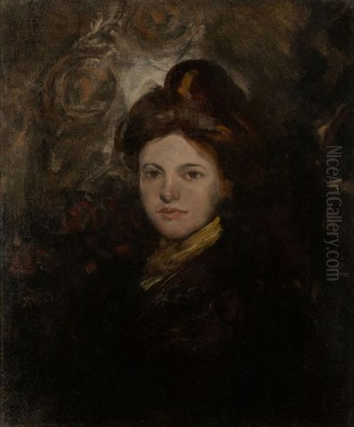 Girl With Auburn Hair, (miss Kitty Yoder) Oil Painting by John Sloan