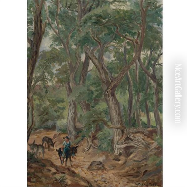 Tesuque Roadside Oil Painting by John Sloan