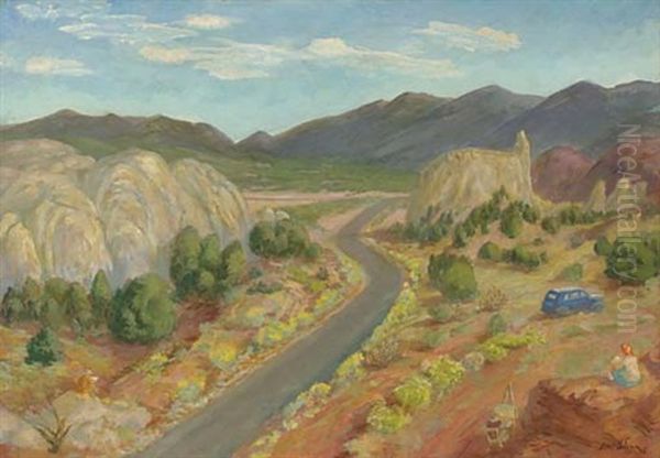 Gateway To Cerillos Oil Painting by John Sloan