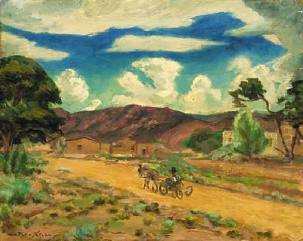 Back To Market, Santa Fe Oil Painting by John Sloan
