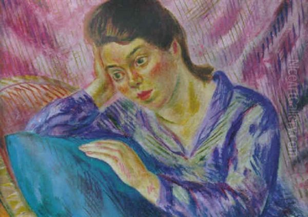 Girl In Reverie - Yosene Ker Oil Painting by John Sloan