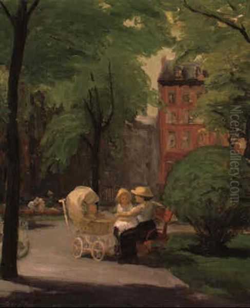 Spring, Gramercy Park Oil Painting by John Sloan