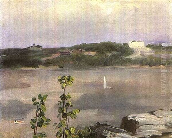 Gray Day (billings Mansion) Oil Painting by John Sloan