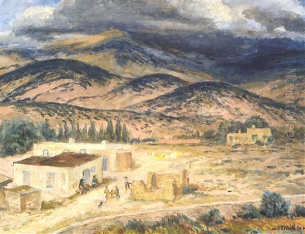 Landscape, Santa Fe Oil Painting by John Sloan