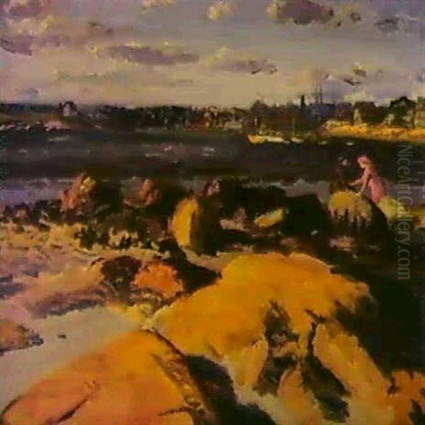 Wind On The Bay Oil Painting by John Sloan