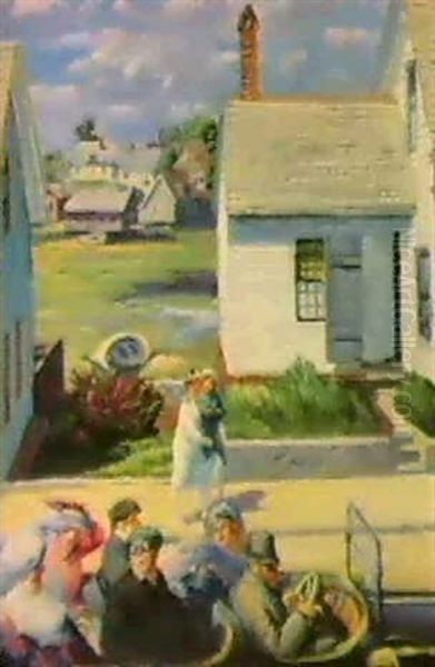 Passing Through Gloucester Oil Painting by John Sloan