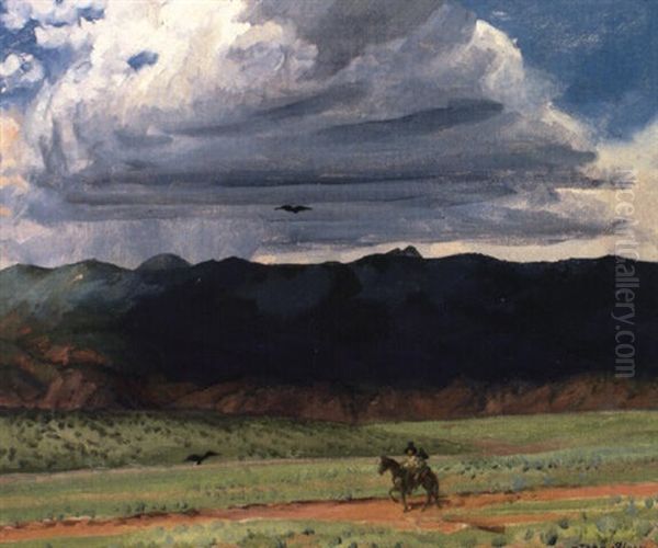 Two Black Crows Oil Painting by John Sloan