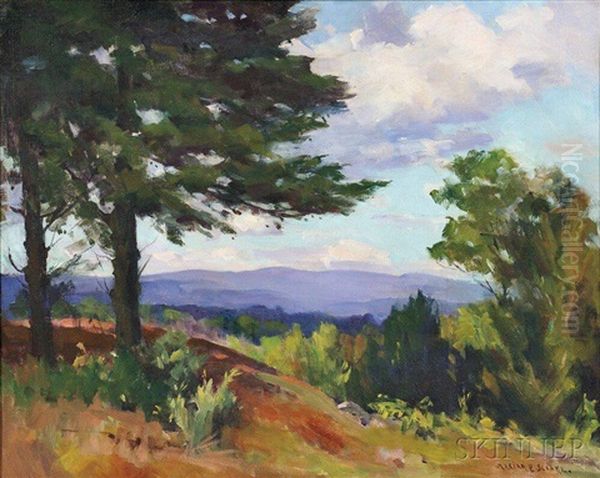 From A Hilltop Oil Painting by Marian Parkhurst Sloane