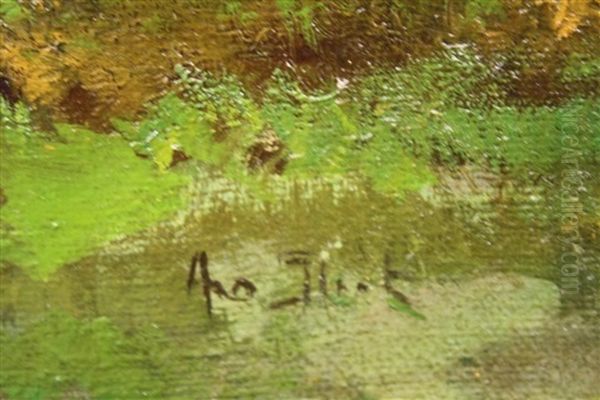 Fries' Landschap Oil Painting by Andries van der Sloot