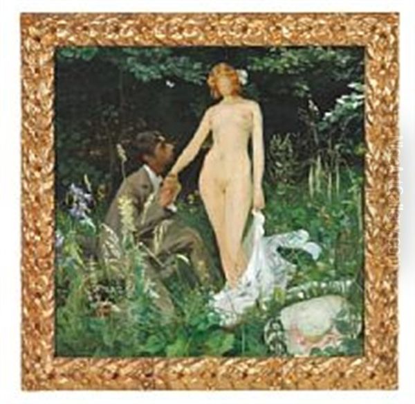 A Vision Oil Painting by Harald Slott-Moller