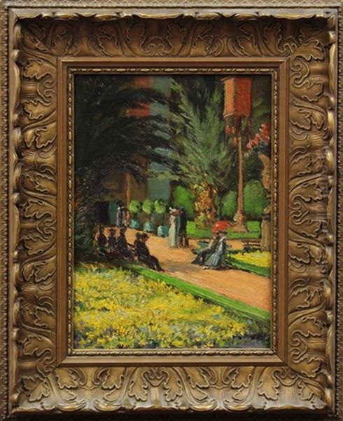 Avenue Of The Palms Oil Painting by Frank J. Van Sloun