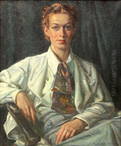 Portrait Of Miss. P. G. Oil Painting by Frank J. Van Sloun