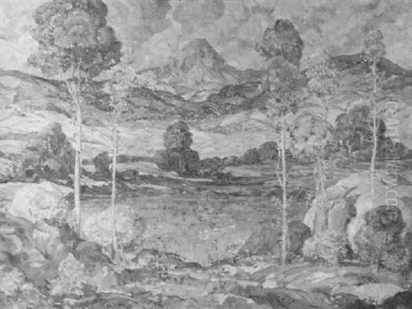 Spring Landscape Oil Painting by Frank J. Van Sloun